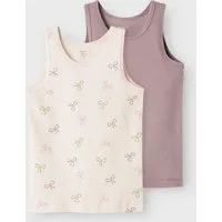 Name It Unterhemd NMFTANK TOP 2P BARELY PINK BOW NOOS (Packung, 2-St)