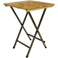 DEGAMO Stehtisch ZÜRICH (1-St), Tischplatte Kiefer 78x78cm quadratisch, klappbar, Gestell Stahl