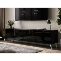 ALLHOUSE24 TV-Schrank LOGANTE 200 cm Breite Unterschrank TV Lowboard Metall Füße (2 x Schränke 100 cm breit) 200 cm Breite