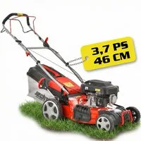 Hecht Benzinrasenmäher 547 SXW 5in1 mit Radantrieb Mulchkit Stahlgehäuse, 46 cm Schnittbreite, 3,7 PS, 150 cm³, 25-75 mm