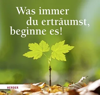 Was immer du erträumst beginne es!