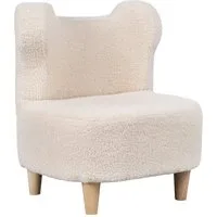 AIYAPLAY Kindersessel mit Teddyfleece-Optik, Bärenform (Kinderstuhl mit Holzbeine, 1-St., Kindersofa), für Kinderzimmer, Spielzimmer, Beige