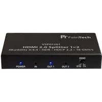 FeinTech HDMI-Splitter VSP01201 HDMI 2.0 Splitter 1x2, Downscaler, EDID-Management