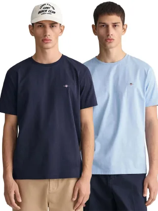 Gant | 2er-Pack Herren Rundhals Shield T-Shirt