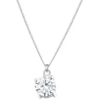 ALEXANDER YORK Schmuckset Kette mit Anhänger, SOLITÄR in 925 Sterling Silber, 2-tlg.