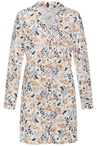 LASCANA - vivance dreams VD cosy world bigshirt flower aop - Gr. - 42