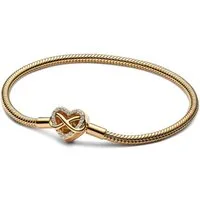 Pandora Armband 563758C01, Damenarmband Funkelndes Unendlichkeits-Herz Goldfarben