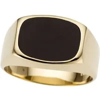 Firetti Siegelring Schmuck Geschenk Gold 585 Herrenring Goldring, mit Onyx