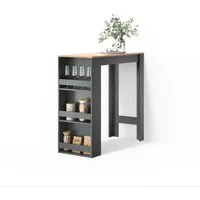 Livinity® Bartisch Regusa, Anthrazit/Goldkraft Eiche/Goldkraft Eiche, 45 x 110 cm (1-St)