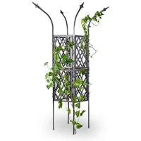 Gartenwelt Riegelsberger Rankhilfe Rankturm Barock schwarz freistehende Kletterhilfe für Rose Clematis
