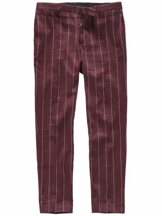 Mey & Edlich Herren Auszeit-Anzughose Rot 47 % Leinen, 37 % Baumwolle, 13 % Polyester, 3 % andere Fasern