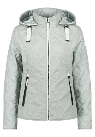 Gil Bret - Leichte Steppjacke mit Kapuze grau/grün - Gr. - 42