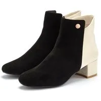 LASCANA Stiefelette mit raffiniertem Detail und Blockabsatz, kurzer Stiefel VEGAN