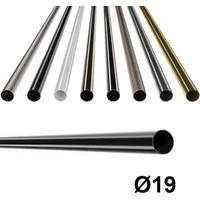 MDEKOR Gardinenstange Gardinenrohr aus Metall – Stahlrohr für Stangen Ø 16, 19 & 25 mm, Ø 19 mm Schwarz Matt, Länge 200 cm