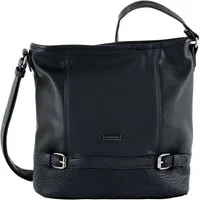 TOM TAILOR Hobo Juna, aus soft genarbtem ledrigen Material mit glänzenden Metall-Accessoires