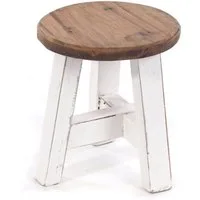 DESIGN DELIGHTS Hocker DEKO HOCKER "BERN", rund, 23,5x20,5 cm (HxB), Altholz massiv, Scheme