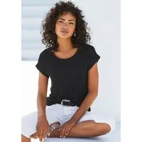Vivance Kurzarmshirt mit Gummizug im Bund Sommershirt aus weichem Viskose-Stretch