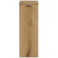 Lomadox Badkommode NEWPORT-56-OAK, 20cm, in Eiche, Metallgriffe Chrom glänzend
