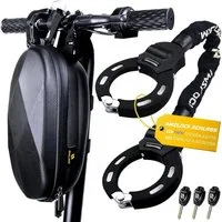 LuxusKollektion Kettenschloss E Scooter Schloss mit Tasche Starkes Kettenschloss 8mm