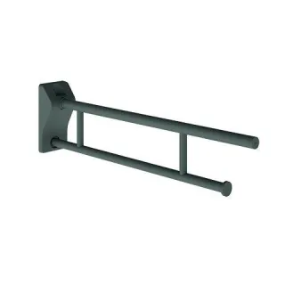 KWC Aquarotter Stützklappgriff, MEDCARE, Edelstahl, grau, 113x234x850 mm, WC-Rollenhalter, 360000378 3600003780