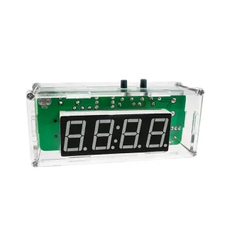 DIY Digital Clock Kit Multifunctional DS1302 USB Nixie Tube Display with Alarm Temperature Memory Brightness