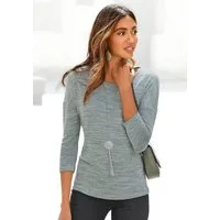 Vivance 3/4-Arm-Shirt mit modischer Melange-Struktur aus luftiger Strickqualität