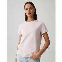 OPUS T-Shirt SERZ Regular T-Shirt aus Organic Cotton gerade geschnitten mit Rundhalsausschnitt und Herzstickerei