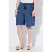 Ulla Popken Schlupfhose Schlupf-Bermuda Rose Giraffen weites Bein