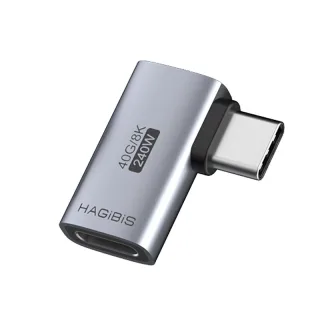 Hagibis 240W USB-C to USB-C Adapter 40Gbps 8K 60Hz 90° Converter USB4 Adapter for Thunderbolt 4/3 MacBook iPhone 16 Pro