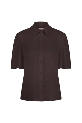 Studio Anneloes - Poppy butterfly blouse espresso - Gr. - S