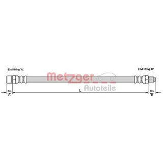 Metzger Bremsschlauch hinten VW Transporter T4
