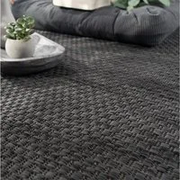 KADIMA DESIGN Teppich Unifarben Wohnzimmer schmutzabweisend Teppich Kurzflor, Rechteckig, Höhe: 4 mm, 100% Polypropylen,60x100, Anthrazit