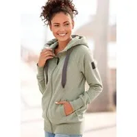 Elbsand Kapuzensweatjacke Kelina mit Logostickerei auf der Kapuze, bequeme Freizeitjacke mit Taschen