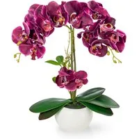 Kunstorchidee PASCH® Orchidee künstlich wie echt (40cm) in Hochglanz-Keramiktopf Orchidee, PASCH
