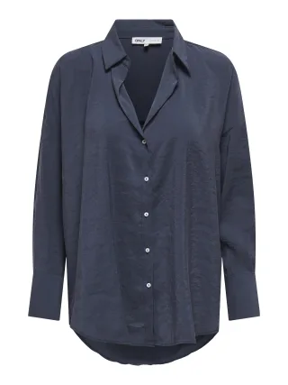 ONLY - ONLZAZIMA L/S LOOSE SHIRT WVN NOOS Blue Nights - Gr. - XS