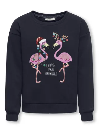 KIDS ONLY - KOGYDA XMAS LIFE L/S O-NECK BOX SWT night sky - Gr. - 152