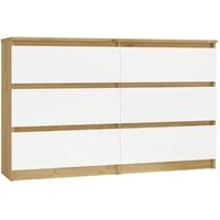 Raumhirsch Furniture Kommode Sideboard 120 cm breit (Maße 30 x 120 x 75 cm, 6 Schubladen), verschiedene Farben