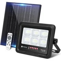 Aigostar Flutlichtstrahler Solarstrahler Außen Mit Fernbedienung LED Strahler Außen Solar, IP65, LED fest integriert, Tageslichtweiß