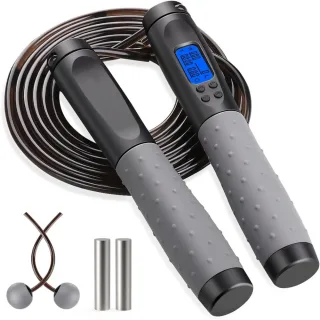 KALOAD Smart Electronic Counting Skipping Rope Adjustable Weight Length Jumping Rope for Home Gym Fitness Exercise