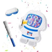 relaxdays Pinata Set Astronaut mit Stab und Maske, Astronaut