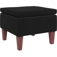 vidaXL Hocker Hocker mit Holzbeinen Schwarz Samt (1 St)