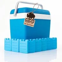 BigDean Thermobehälter Kühlbox inkl.12 Kühlakkus 24 Liter Kühlbox mit Akku für bis zu 11h, Kunststoff, (Set, 1-tlg., Kühlbox inklusive Miniakkus), Robust, Stromlos, Outdoor geeignet