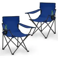 SUNULA Campingstuhl Faltbar Anglerstuhl Ultraleicht Faltstuhl Camping Klappstuhl (2 St), mit Getränkehalter, mit Tragetasche, bis max. 100 kg