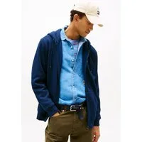 Tommy Jeans Kapuzensweatjacke TJM REGULAR S FLAG ZIP FLEECE THRU mit bestickten Markenlogo auf Brusthöhe
