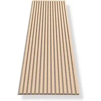 HAGEFOL Wandpaneel Akustikpaneele Holz, 3D Lamellenwand, verschiedene Größen, BxL: 60,00x240,00 cm, 1,44 qm, 3D Optik, Akustische Dämmung