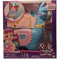 Polly Pocket Spielfigur Mattel HHX74 Polly Pocket Pajama Party Lama-Party Spiel-Set Puppe