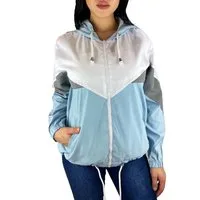 Worldclassca Windbreaker Worldclassca Damen Windbreaker Festival Jacke 90s Blouson Regen Kapuzenjacke Sport Hoodie Übergangsjacke Wasserabweisend XS-XL
