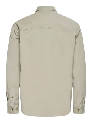 ONLY&SONS - ONSALP 2PKT WASHD CORD LS SHIRT NOOS Silver Lining - Gr. - XL