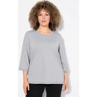 Ulla Popken T-Shirt T-Shirt Ziernähte Rundhals Halbarm