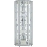 fif möbel Eckvitrine TRIO Höhe ca. 172 cm, ink. Beleuchtung Eckvitrine/Glasvitrine 1x Glastür, perfekt für Sammler, Sammlervitrine
